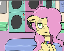 Fluttershy's Laundromat Troubles