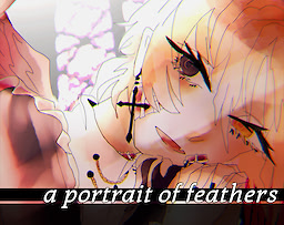 a portrait of feathers