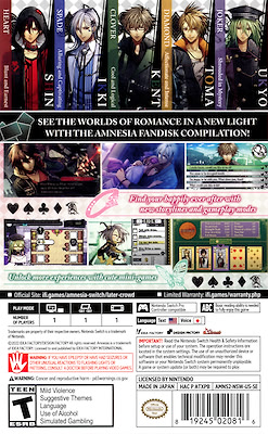 Amnesia: Later x Crowd - NA Standard Edition - pkgback