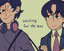 waiting for the bus