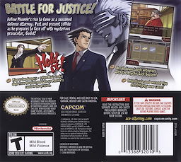 Phoenix Wright: Ace Attorney - Trials and Tribulations - NA Edition - pkgback