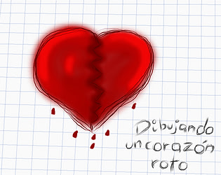 Dibujando un corazón roto