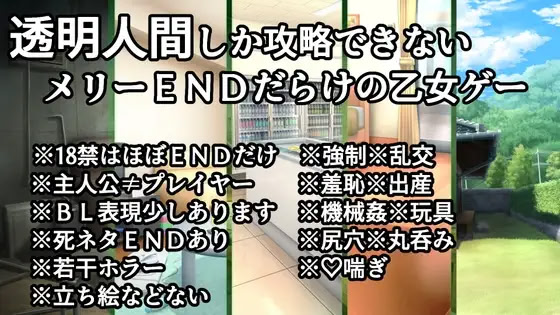 Toumei Ningen Shika Kouryaku Dekinai Merry End Darake no Otome Game